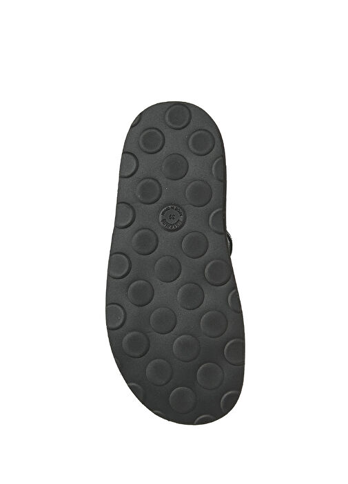 Siyah Kadın Deri Sandalet - Görsel 6