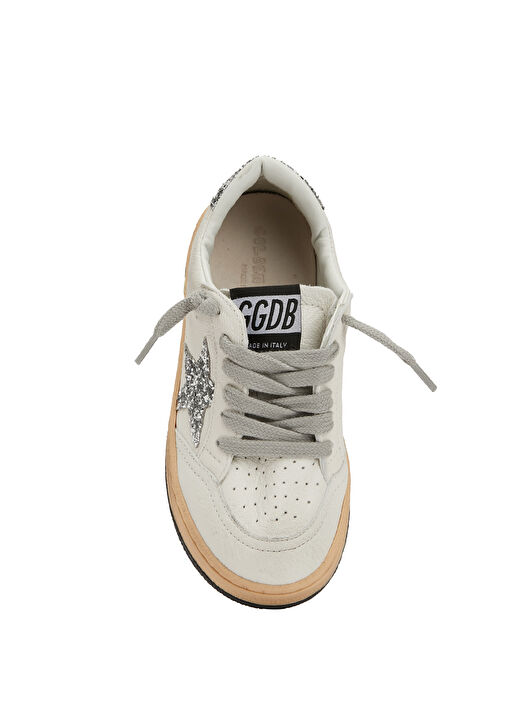 Ball Star Beyaz Unisex Deri Sneaker - Görsel 5