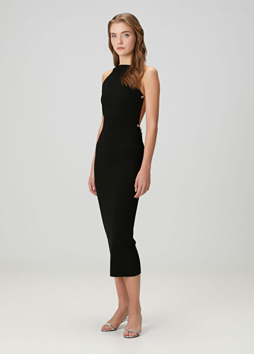 Cult Gaia - Cassi Black Midi Knitted Dress