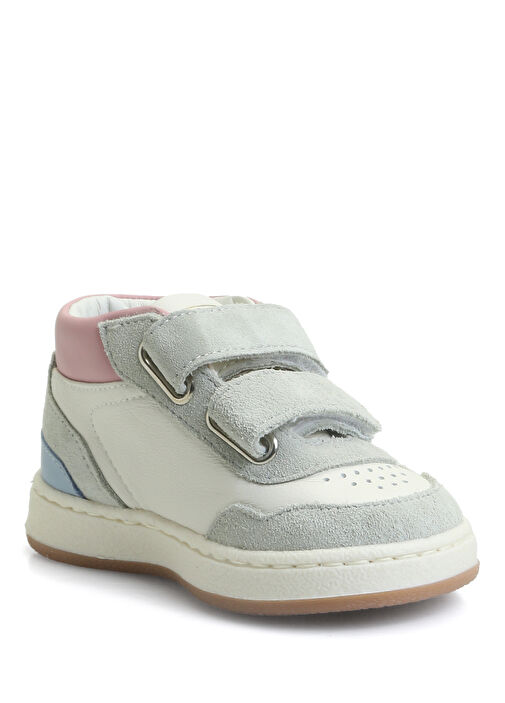 Çok Renkli Kız Çocuk Deri Sneaker - Görsel 3