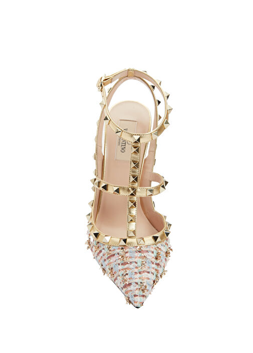 Rockstud Çok Renkli Topuklu Ayakkabı - Görsel 5
