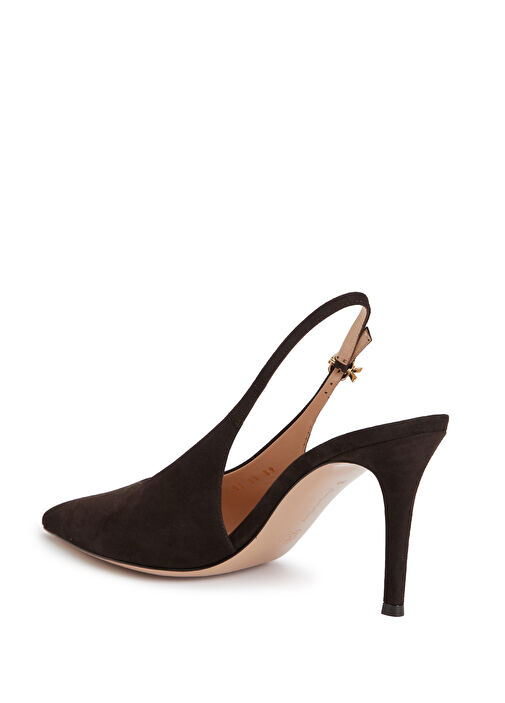 Robbie Kahverengi Deri Topuklu Ayakkabı - Görsel 4