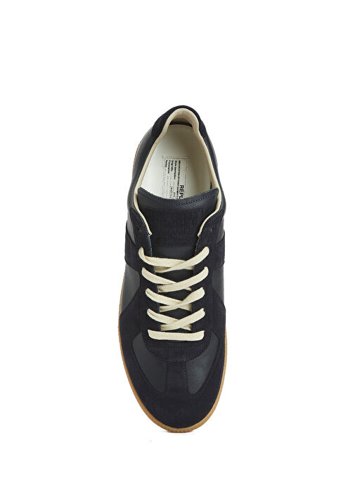 Lacivert Erkek Deri Sneaker - Görsel 5