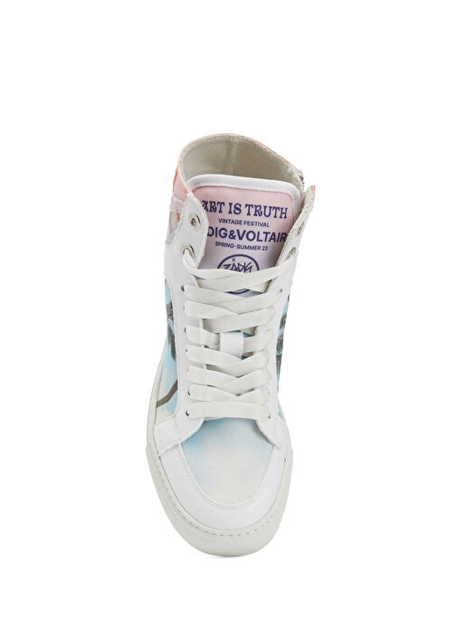 Beyaz Palmiye Baskılı Sneaker - Görsel 5