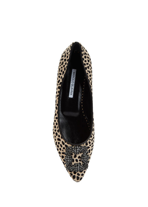 Manolo Blahnik Manolo Blahnik Leopar Deri Babet | Beymen Leopar - 5. görsel