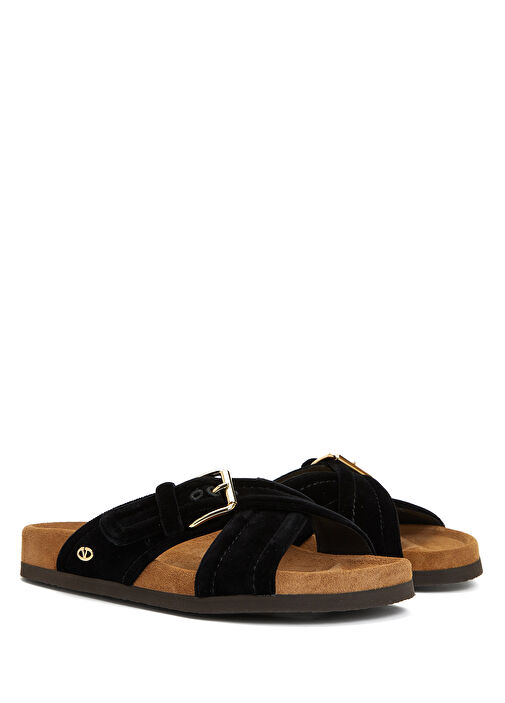 Siyah Toka Detaylı Kadın Terlik - Görsel 3