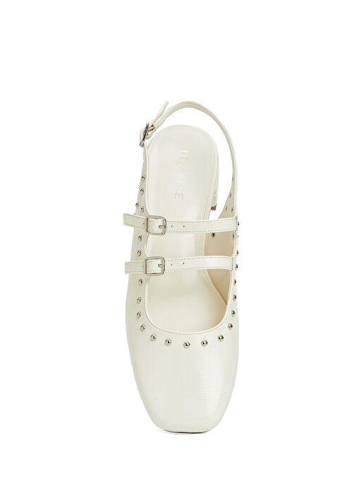 Kırık Beyaz Taşlı Babet - Görsel 5