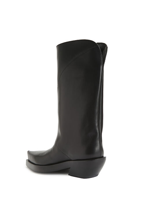 Santiag Siyah Kadın Deri Bot - Görsel 4