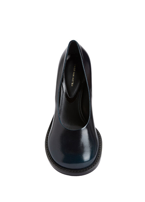 Siyah Kadın Deri Topuklu Ayakkabı - Görsel 5