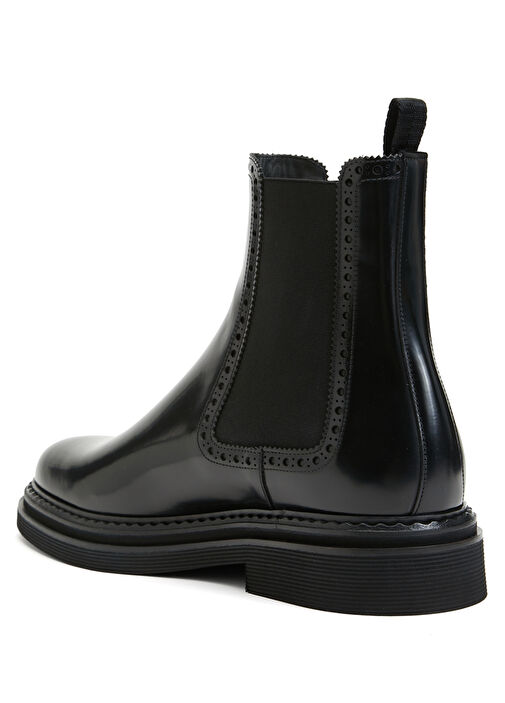 Siyah Erkek Deri Bot - Görsel 4