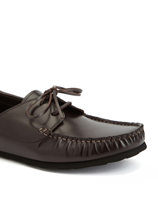 Kahverengi Erkek Deri Loafer - Görsel 7