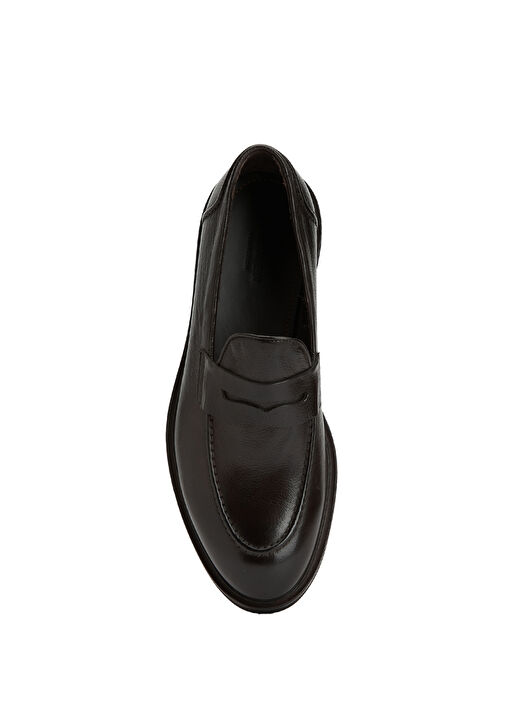 Kahverengi Bantlı Erkek Deri Loafer - Görsel 10