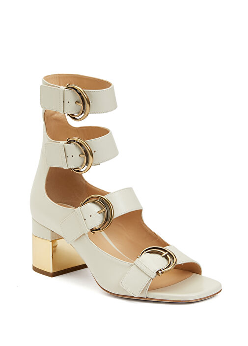 Alize Ekru Kadın Deri Sandalet - Görsel 3