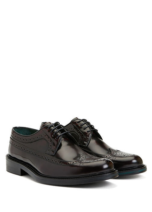 Bordo Zımbalı Erkek Deri Ayakkabı - Görsel 3