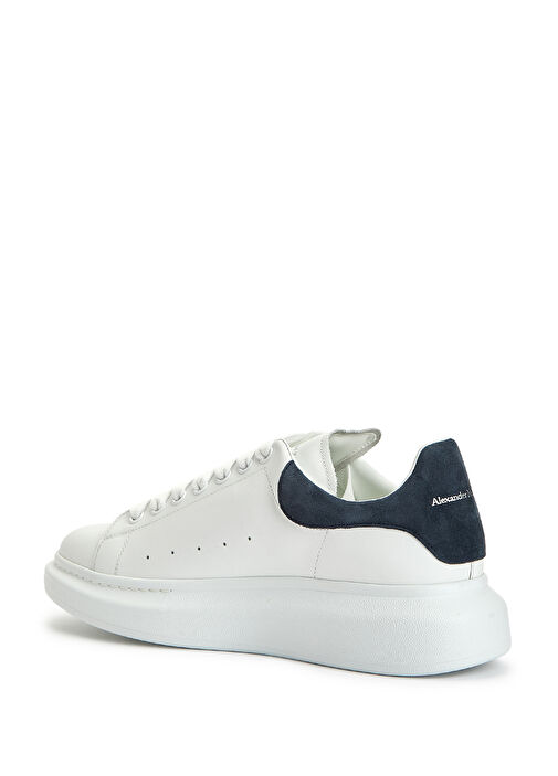 Oversized Beyaz Gri Erkek Deri Sneaker - Görsel 4