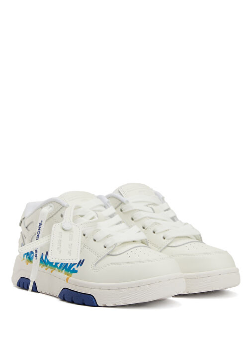 Çok Renkli Erkek Çocuk Deri Sneaker - Görsel 3