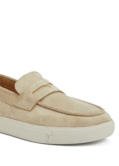 Bej Kadın Deri Loafer - Görsel 7