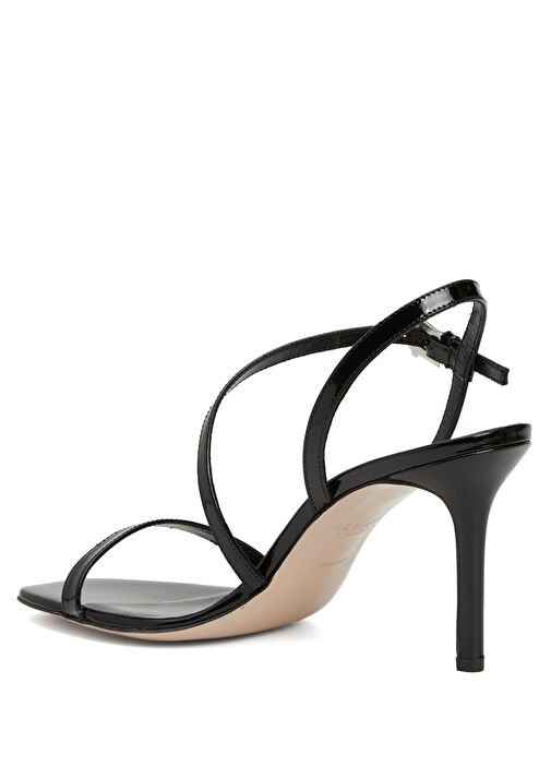 Siyah Kadın Rugan Sandalet - Görsel 9