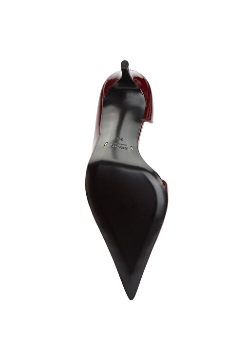 Jett D'Orsay Bordo Deri Topuklu Ayakkabı - Görsel 6