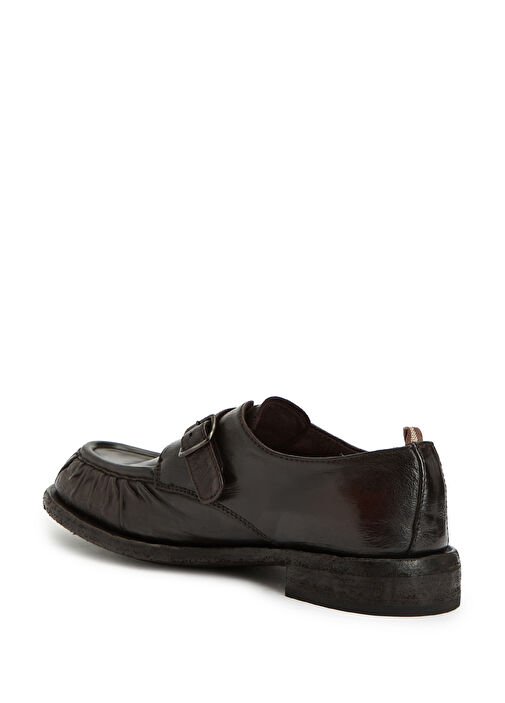 Koyu Kahverengi Kadın Deri Loafer - Görsel 4