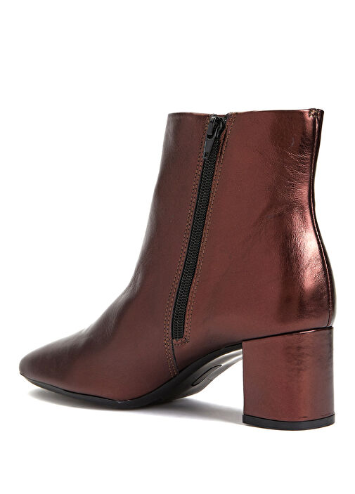 Bordo Kadın Deri Bot - Görsel 4