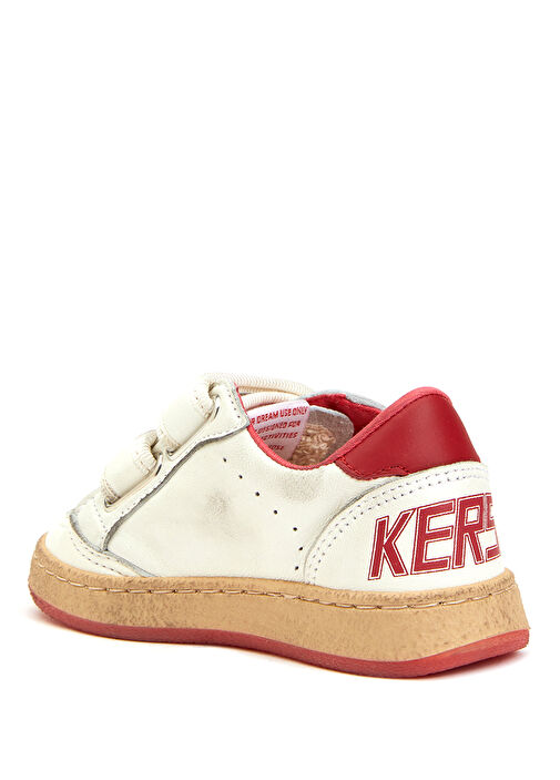 Ballstar Kırmızı Beyaz Çocuk Deri Sneaker - Görsel 4