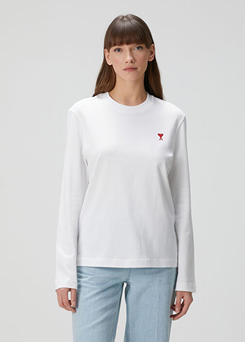 Ami Paris - White Long Sleeve T-Shirt