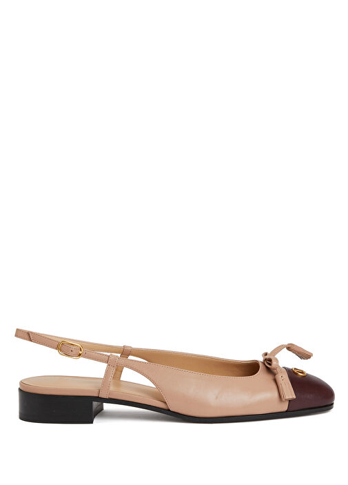 Bordo Bej Deri Babet - Görsel 2