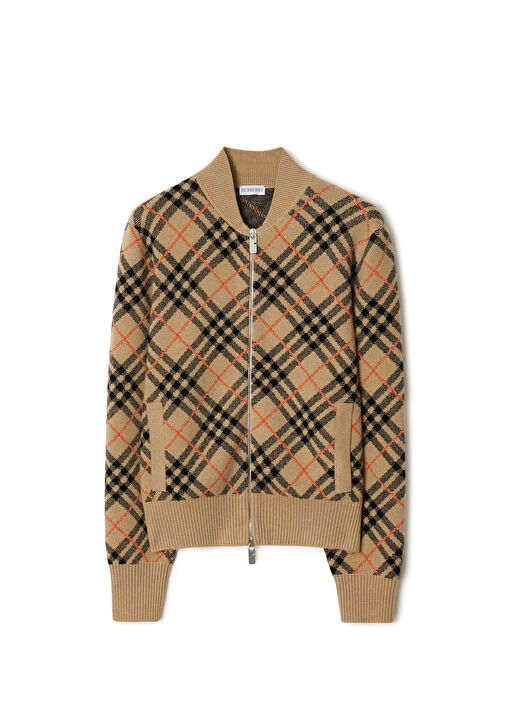 Burberry Bej Kadın Pai Bej Kaşmir Kadın Bomber Ceket 1895839 | Beymen