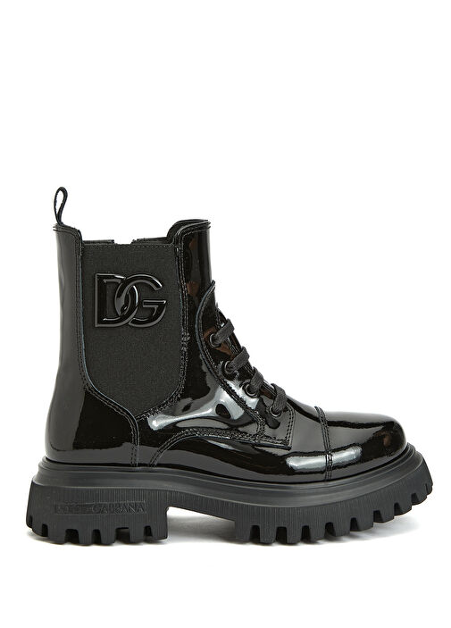 Siyah Kız Çocuk Deri Bot - Görsel 2