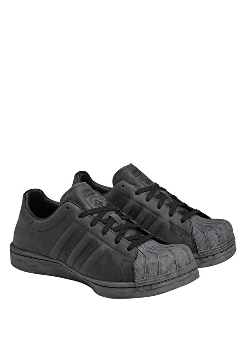 x Avavav Superstar Siyah Erkek Deri Sneaker - Görsel 3