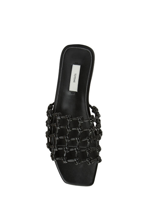 Siyah Kadın Deri Terlik - Görsel 5