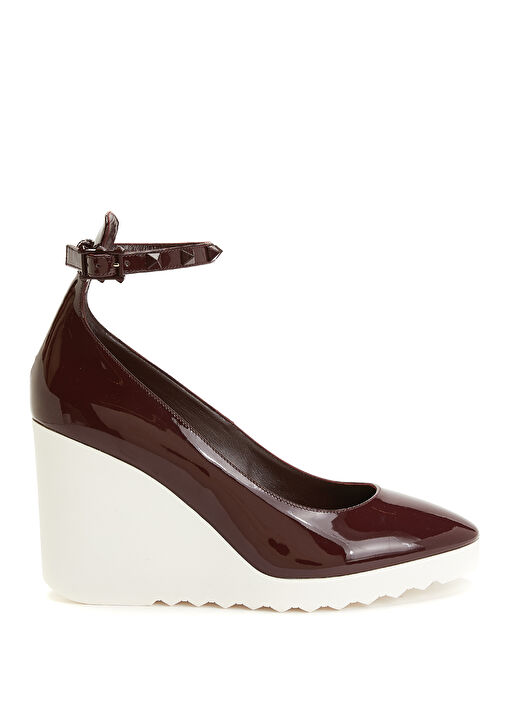 Kahverengi Taban Detaylı Deri Topuklu Ayakkabı - Görsel 2