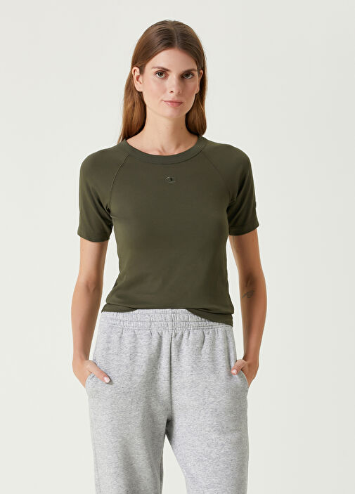 Khaki champion crewneck best sale