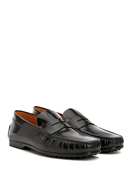 Siyah Bantlı Erkek Deri Loafer - Görsel 3