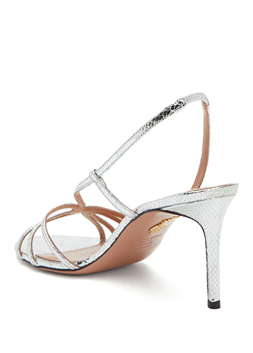 Aquazzura Aquazzura Gümüş Talk To Me Silver Topuklu Deri Sandalet Sandalet & Terlik | Beymen Gümüş - 4. görsel