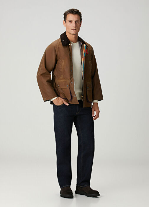 Barbour ダークブラウンジャケット S Paul Smith x Barbour - X Barbour Kahverengi Ceket - Kahverengi