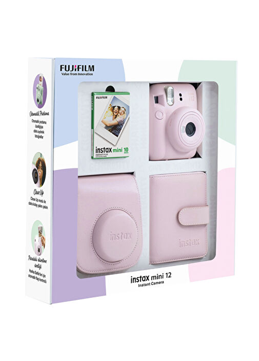 FUJIFILM instax - Instax Mini 12 with 10 Films Square Album and
