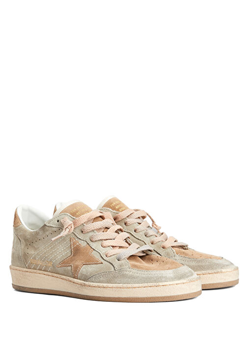 Ball Star Bej Kadın Deri Sneaker - Görsel 3