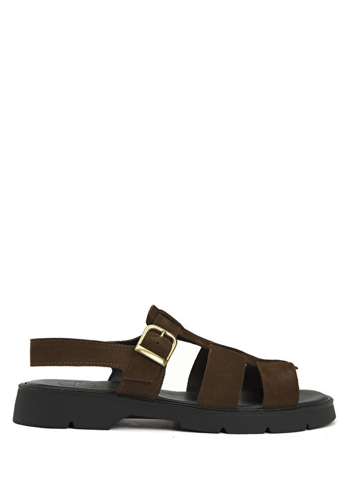 Haki Erkek Deri Sandalet - Görsel 2