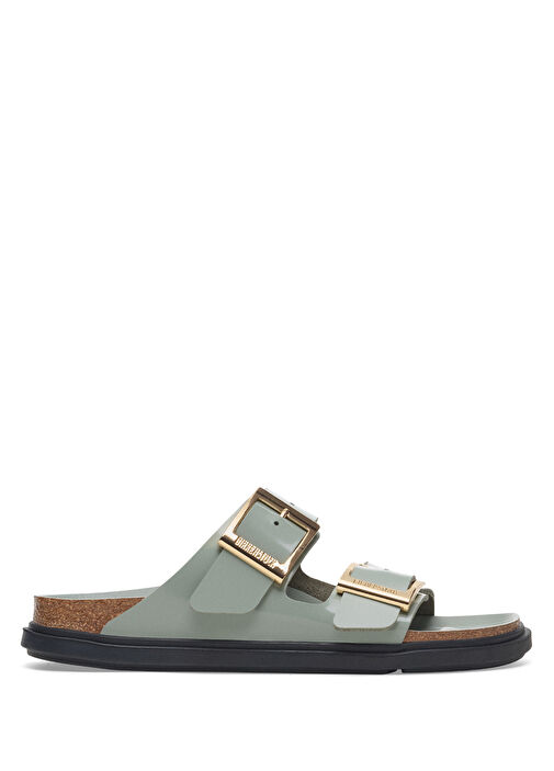 Arizona Droplet Su Yeşili Kadın Deri Terlik - Görsel 2