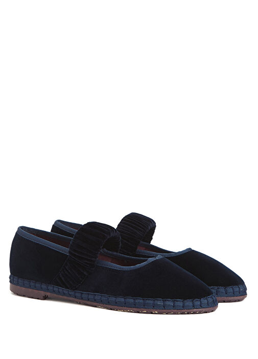 Mafalda Lacivert Kadife Babet - Görsel 3