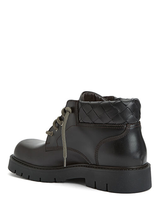 Haddock Cropped Siyah Erkek Deri Bot - Görsel 4