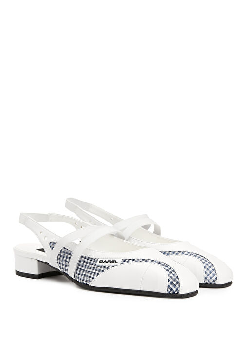 Peachy Mavi Beyaz Pötikareli Babet - Görsel 3