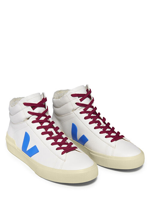 Minotaur Beyaz Mavi Kadın Deri Bilek Boy Sneaker - Görsel 3