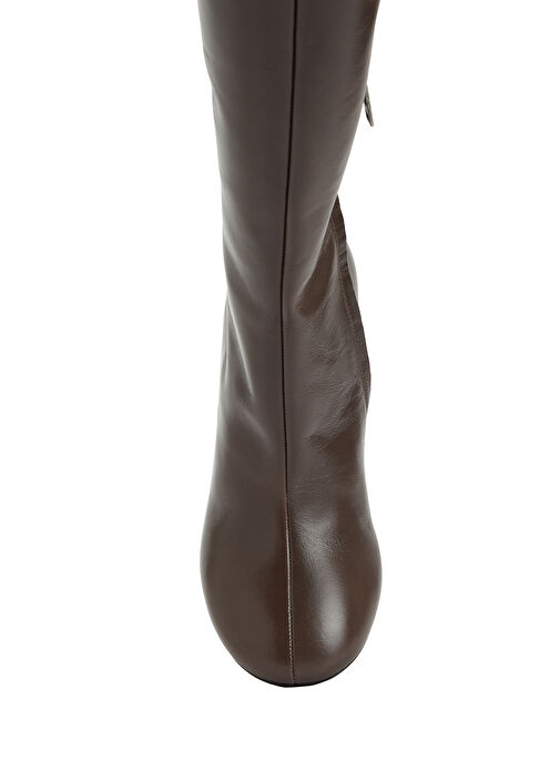 Antrasit Kadın Deri Çizme - Görsel 5