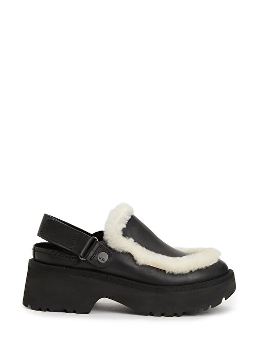 Esmee Siyah Kadın Deri Terlik - Görsel 2