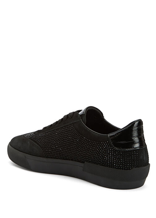Siyah Kadın Süet Sneaker - Görsel 4
