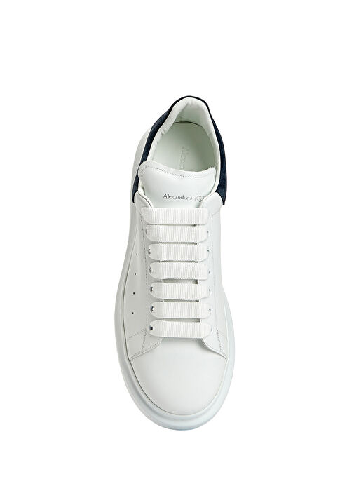 Oversized Beyaz Gri Erkek Deri Sneaker - Görsel 5