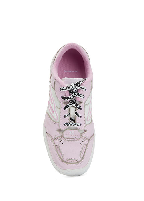 Balenciaga Balenciaga Hamptons Medium Worn-Out Pembe Beyaz Deri Sneaker | Beymen Pembe Beyaz - 5. görsel